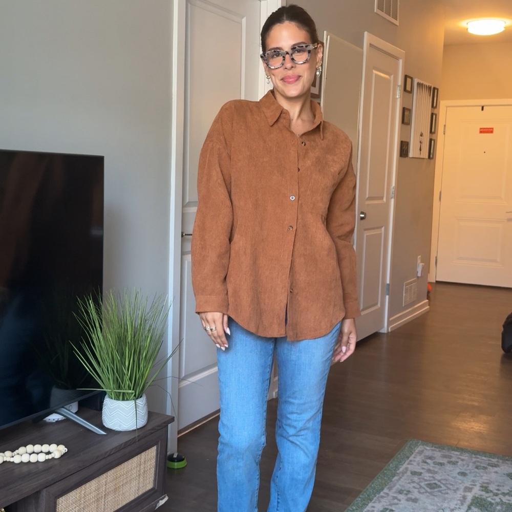 Amazon Women's corduroy Button-Down Shirt